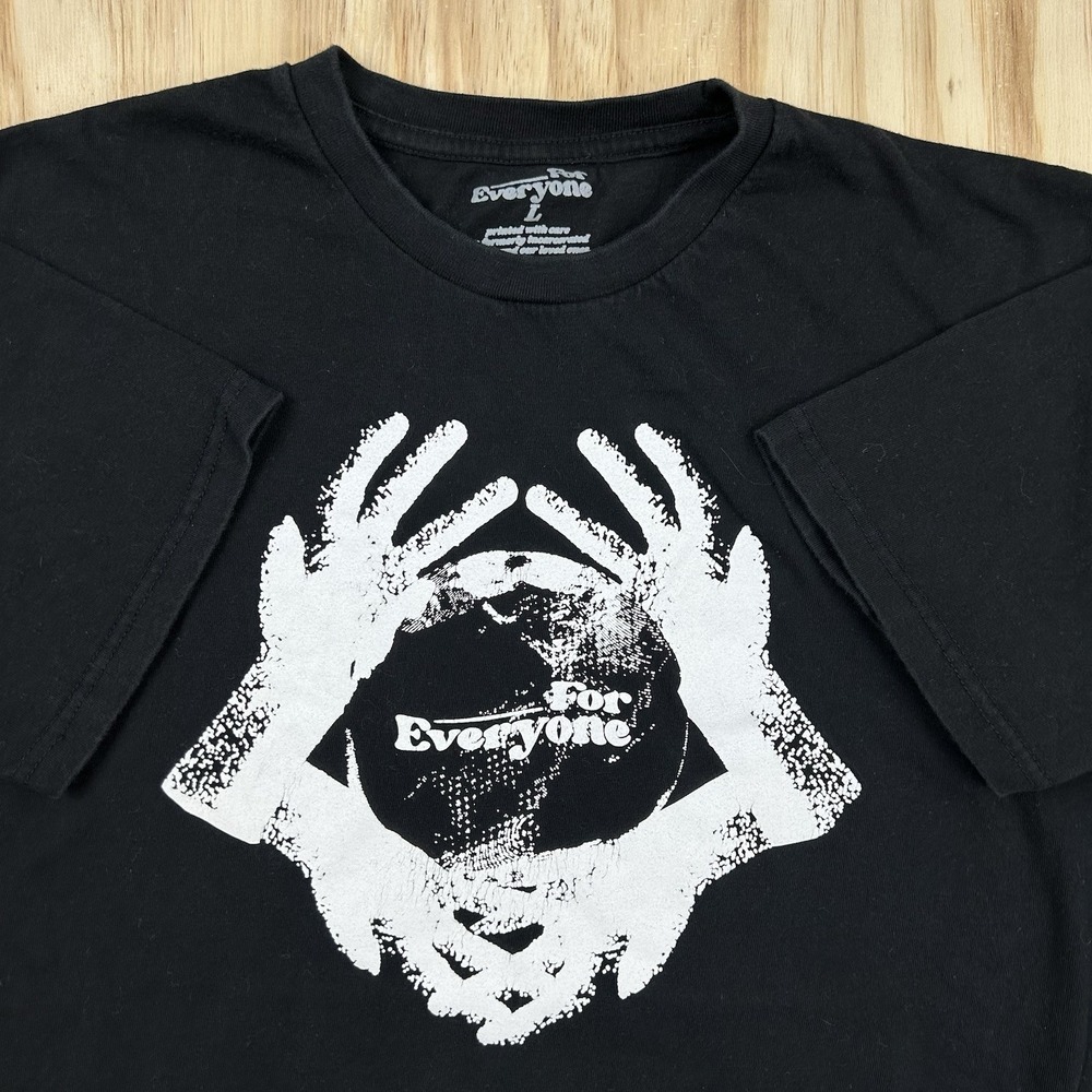 For Everyone Collective Men's Large Black T Shirt Short Sleeve Graphic Streetwea